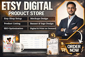 design etsy digital products seo listing etsy shop set up etsy shop store setup