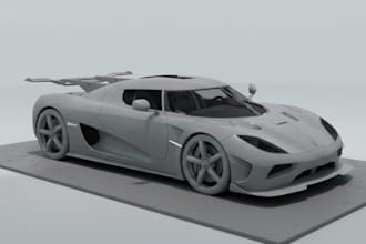 create 3d car model, 3d vehicle truck design rc car model and rendering