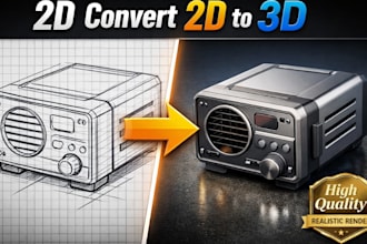 convert 2d drawings to realistic 3d models