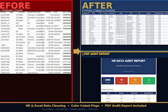 clean and organize messy excel or CSV data with quality report