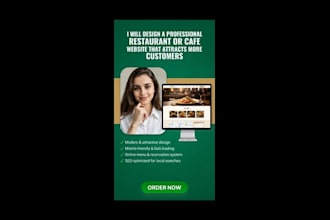 design a custom wordpress website for restaurant or cafe