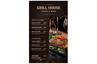 design attractive and modern restaurant menu card