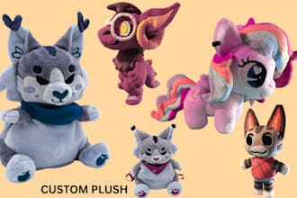 create handmade soft custom plush toy stuffed animals crochet kawaii plushie