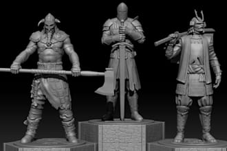 sculpt custom 3d figurine toy action figure statue articulated figure stl zbrush