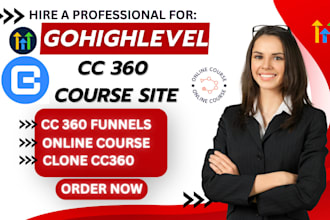 setup course creator 360 courses cc360 landing page sales funnel cc360 community