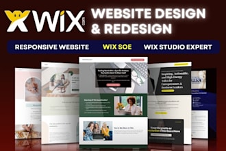 create wix website design, develop wix studio website landing page, wix website