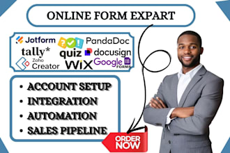 do jotform zohocreation wixform tallyform quizform pandadoc docusign