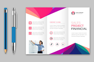design a brochure flyer, bifold, trifold, flyer, or leaflet