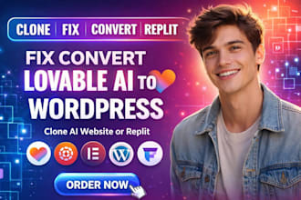 fix convert lovable ai to wordpress clone ai website or replit