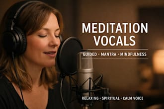 record meditation vocals, guided meditation voice, mantra, mindfulness, relaxing
