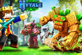 create custom hytale, minecraft 3d models in blockbench with texture, animation
