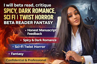 beta read, critique spicy, dark romance, sci fi twist horror beta reader fantasy
