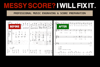 professionally engrave your music score and prepare sheet music for publishing
