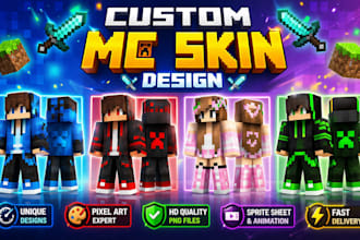 do minecraft skin, pixel art animation, sprite sheet, custom minecraft skin