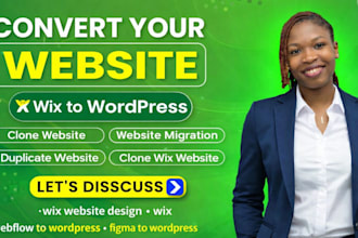 clone wix website wix to wordpress website migration redesign wix website