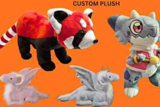 design cute soft plush toys crochet amigurumi plushie animal character design