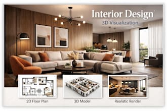 interior design 3d modeling autocad plans realistic renders