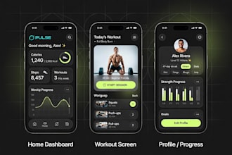 develop fitness mobile app, gym workout app design, healthcare, ai fitness app