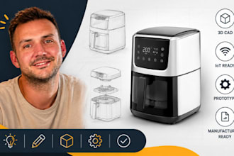 iot appliance cad, 3d cad for smart kitchen devices, appliance cad, prototype