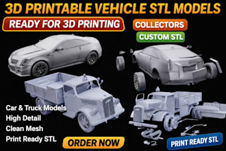 3d car model 3d truck model 3d vehicle design 3d tank stl for 3d printing