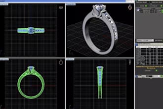 griliz jewelry design for ring pendant bracelet nose ring for printing rendering