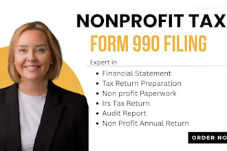 prepare and file us nonprofit tax returns form 990, 990 ez, 990 pf accurately