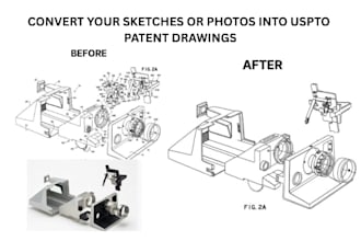 convert your sketches or photos into uspto patent drawings