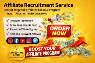 recruit targeted affiliate marketers and influencers for your program