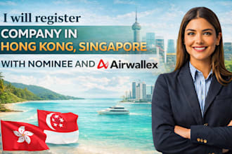 register your hong kong or singapore company with nominee and airwallex setup