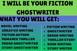 ghostwrite a fantasy or science fiction ebook