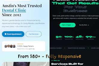 build a modern responsive landing page website with animation and dark mode