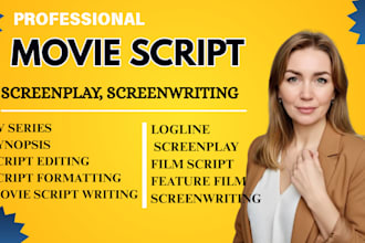 be movie script screenplay screenwriter, feature film TV series script writing