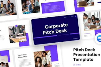 design professional brand presentation and corporate pitch deck slides