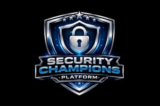 design cyber security crypto software tech logo