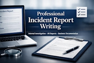 write a professional incident report or investigation report