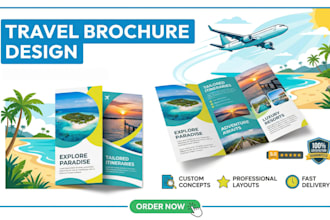 design professional travel brochure for tourism business