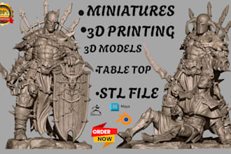 sculpt miniature, age of sigmar, warharmmer 40k, dnd, 3d figurine, table top