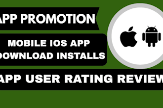 android app publish install, 500 users rating review, app, mobile app promotion