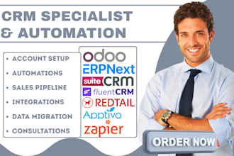 do odoo erpnext frappe suitecrm fluentcrm redtail  apptivo zapier automation