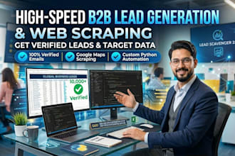be your expert b2b lead generation and python web scraper