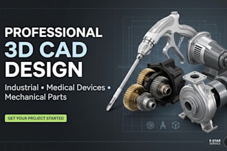 model 3d industrial and product cad design for medical device mechanical part