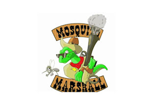 design mascot cartoon mosquito control logo