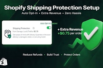 set up shopify shipping protection auto opt in
