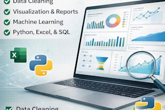 do data analysis using python, excel and sql