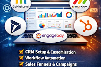 setup hubspot crm monday crm gohighlevel dynamc 365 engagebay crm