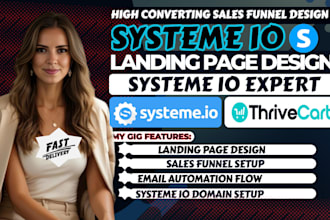 systeme io landing page, systeme io sales funnel, systeme io expert, thrivecart
