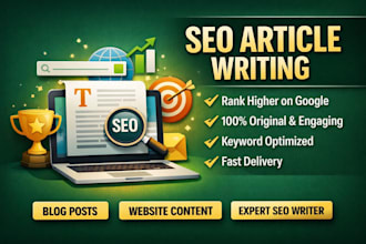 write SEO article writing and research