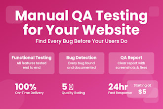 do manual QA testing for your website