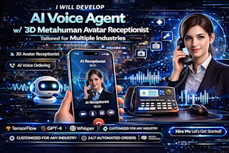 do ai voice agent with 3d metahuman avatar receptionist ai phone ordering system