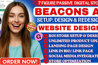 beacons ai store setup beacons ai design linktree beacons ai website design
